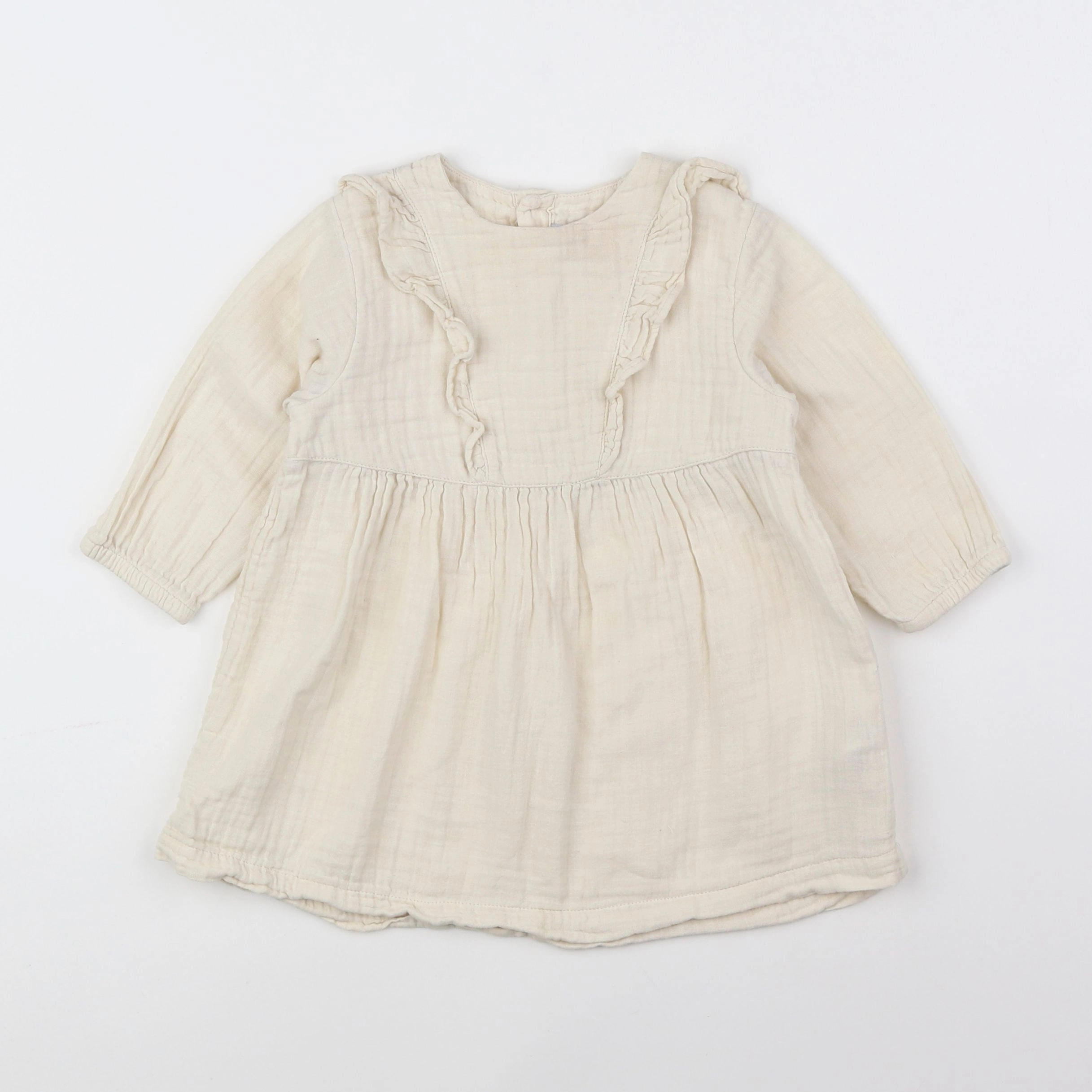 Petit Bateau - robe beige - 18 mois